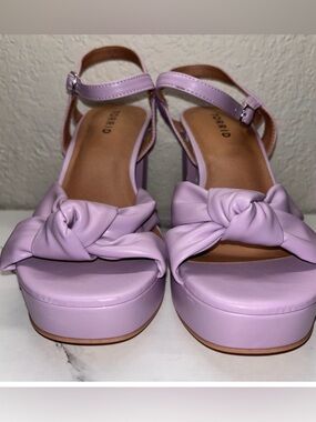SOFT KNOT HEELED PLATFORM -Lavender